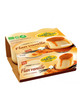 Flan vanille nappé de...