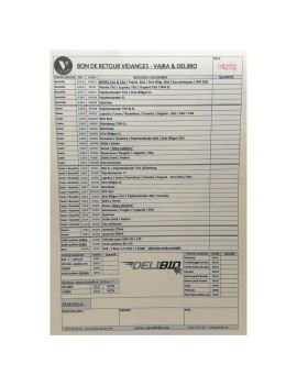 CARNET VIDANGE